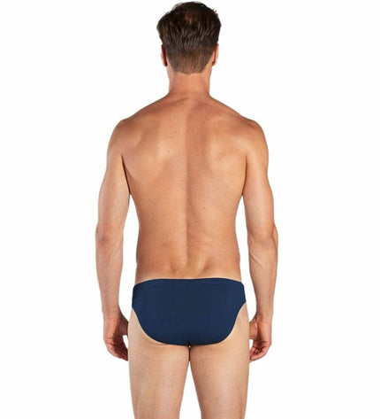 Men's Aquarapid Salsedine marine blue swim brief for watersports, featuring a sleek, fitted design for sport and outdoor swimming activities.