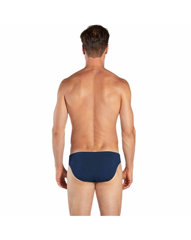 Men's Aquarapid Salsedine marine blue swim brief for watersports, featuring a sleek, fitted design for sport and outdoor swimming activities.
