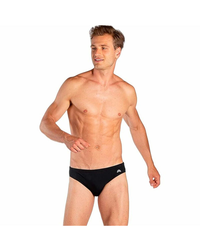 Black Aquarapid men's swim trunks, sport and outdoor watersport slip with a comfortable fit, suitable for swimming and aquatic activities.