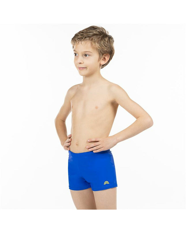 Blue boys' Aquarapid swim trunks for boys, suitable for sports and watersports, featuring a comfortable fit and vibrant color.