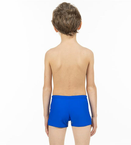 Blue boys' Aquarapid swim trunks, suitable for sports and outdoor watersports, featuring a comfortable fit and quick-drying fabric.