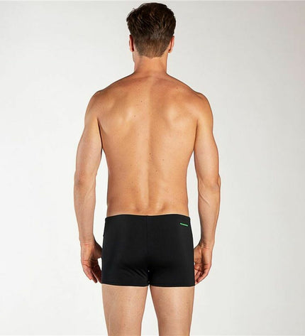 Black Aquarapid men's swim boxer for sport and outdoor watersports, featuring a snug fit and quick-drying fabric.