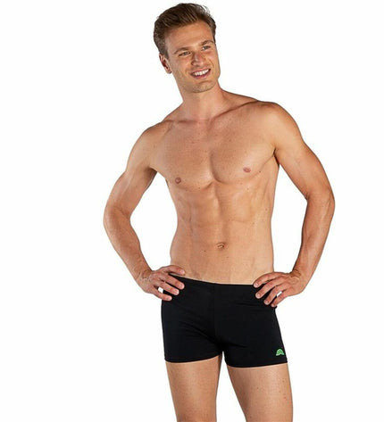 Black men's Aquarapid swim trunks for water sports, featuring a sleek sport design and comfortable fit.