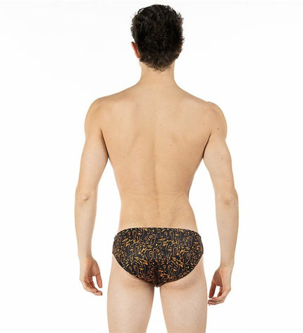 Black men's Aquarapid swim trunks for sport and watersports, featuring a sleek, fitted design.