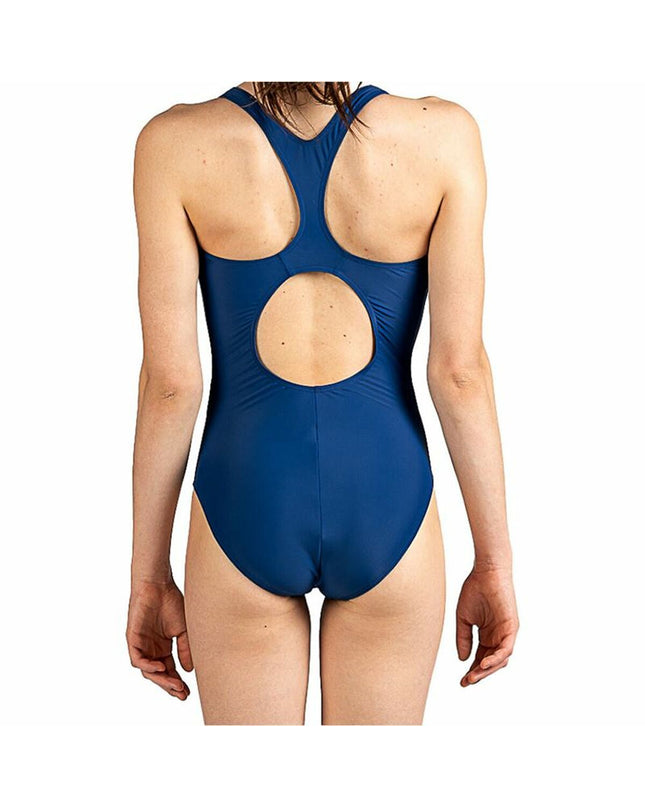 Aquarapid women's blue swimsuit for water sports, featuring a sleek design suitable for swimming and outdoor aquatic activities.