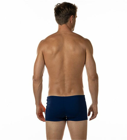 Men’s marine blue Aquarapid sport slips designed for watersports, featuring a short cut and comfortable fit for outdoor water activities.