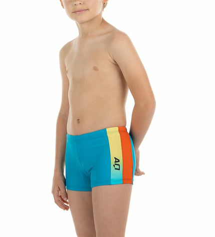 Aquarapid Kinderbadpakken in blauw indigo, sport- en watersportbadpak for children, featuring a comfortable fit and vibrant design.