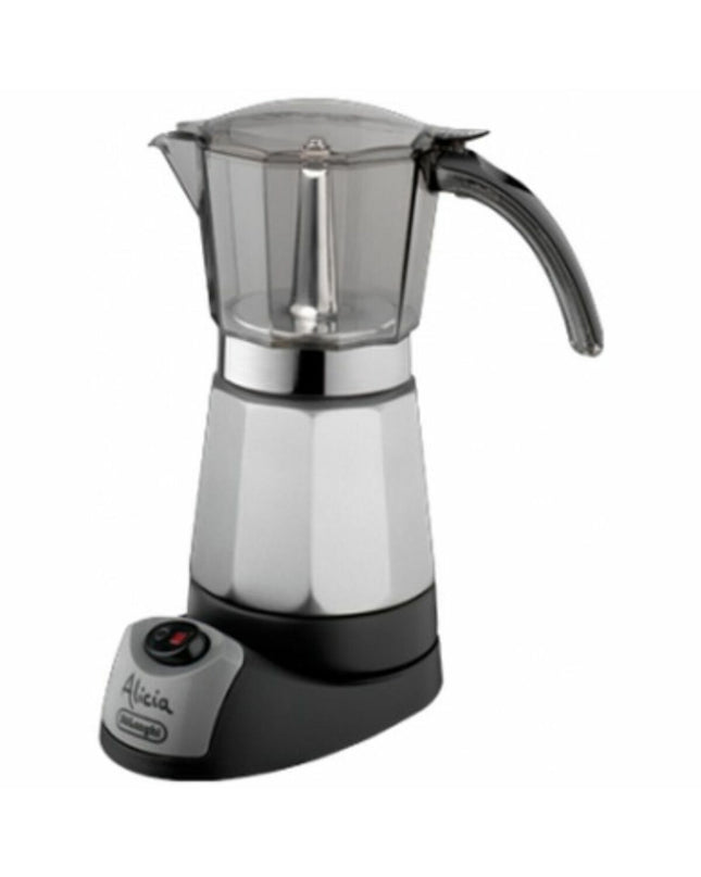 DeLonghi Alicia EMK9 Italiaanse koffiepot in roestvrij staal, geschikt voor huis en koken, perfect voor het zetten van koffie.