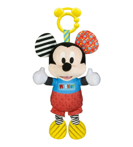 Mickey Mouse baby rattle teething toy with colorful design, measuring 18x28x11 cm, suitable for young children.