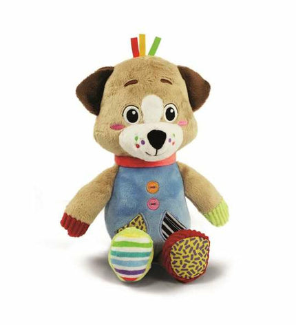 Clementoni Pete the dog plush toy, soft stuffed animal measuring 16x22.5x8.5 cm, ideal for children to cuddle and play.