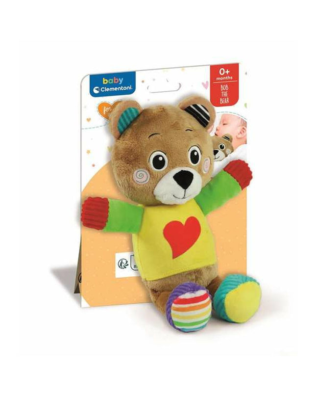 Clementoni Bob Beer soft plush toy measuring 16x22.5x8.5 cm, featuring a cute bear design, perfect for cuddling and play.
