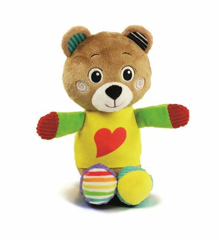 Clementoni Bob Beer plush toy, soft stuffed animal measuring 16x22.5x8.5 cm, ideal for children and cuddly play.