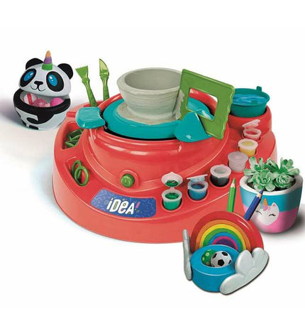 Clementoni Modelleerklei, colorful modeling clay for creative play, shown in various vibrant colors in a crafting scene.