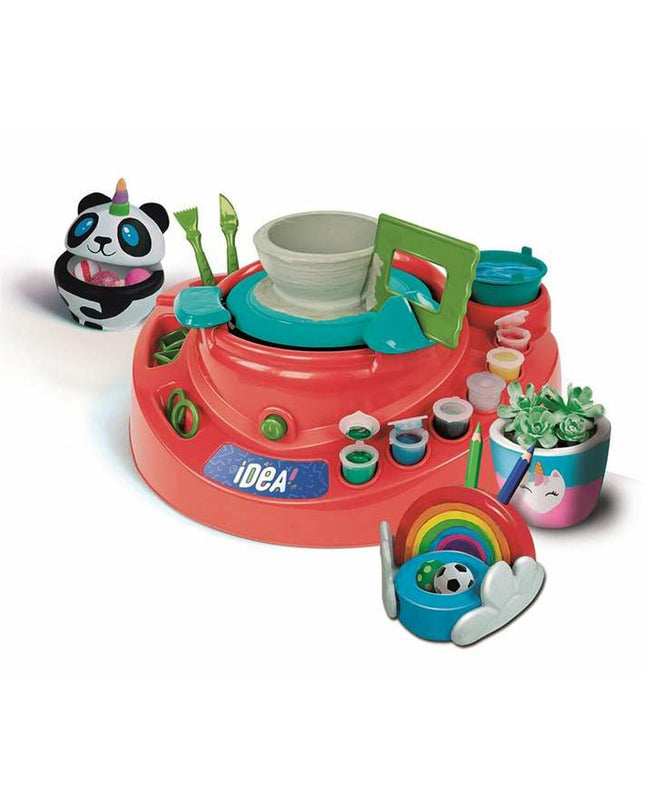 Clementoni Modelleerklei, colorful modeling clay for creative play, shown in various vibrant colors in a crafting scene.