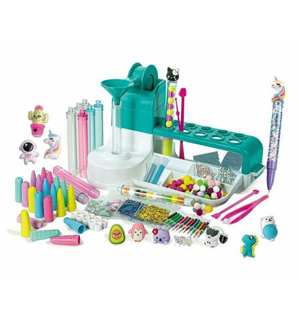 Clementoni educatief speelgoed Laboratorio De Boligrafos with colorful pens and tools for creative drawing and learning activities.
