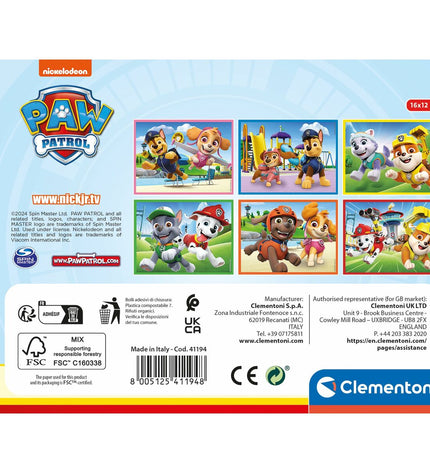 Colorful wooden Paw Patrol kids' puzzle featuring characters from the popular animated series, designed for young children.