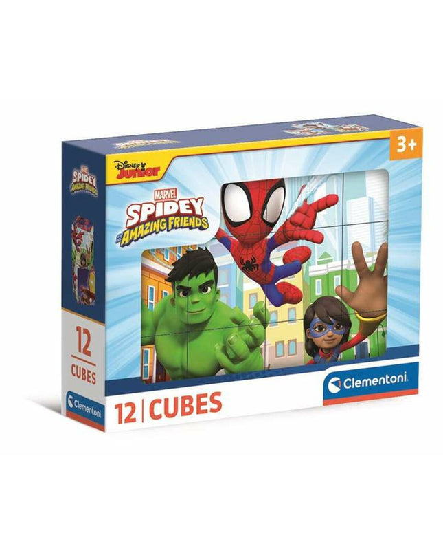 Clementoni Spider-Man puzzle featuring colorful Spidey characters and detailed artwork for children and puzzle enthusiasts.