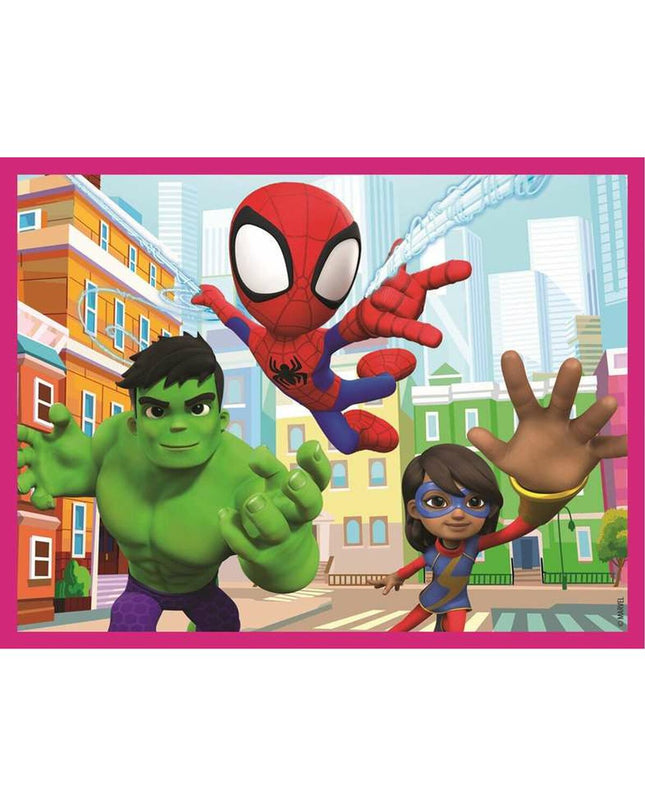 Clementoni Spidey puzzle featuring Spider-Man, colorful jigsaw puzzle for children, game and brain teaser toy.
