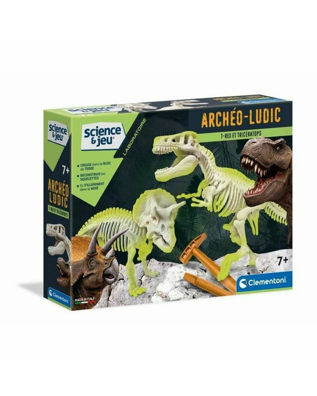 Clementoni science game toy for children, educational learning and experiment kit, with colorful components and instruction manual.