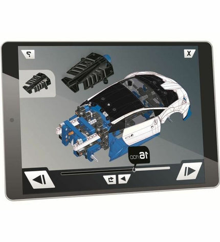 Clementoni remote-controlled Lamborghini Huracan STO toy car in yellow with detailed exterior and remote control.