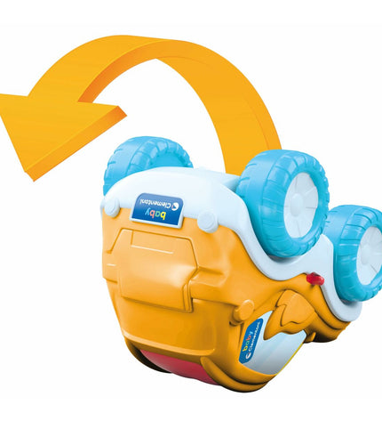Clementoni police car remote control toy with realistic design, bright colors, and detailed features for children’s play.