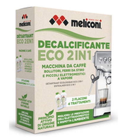 Meliconi Waterontharder for house and kitchen, used for water softening in coffee and tea preparation, with model number 656163.