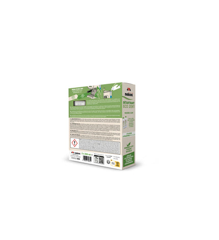 Meliconi Waterontharder for household use, placed near coffee and tea essentials in a kitchen setting