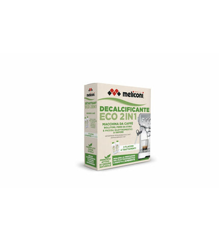 Meliconi water softener for home and kitchen use, with a compact design suitable for coffee and tea preparation.