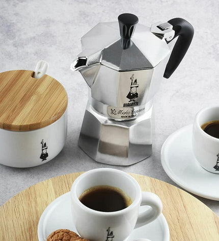 Bialetti Italiaanse koffiepot in zilverkleurig roestvrij staal, 1L, metal moka pot for brewing espresso-style coffee.