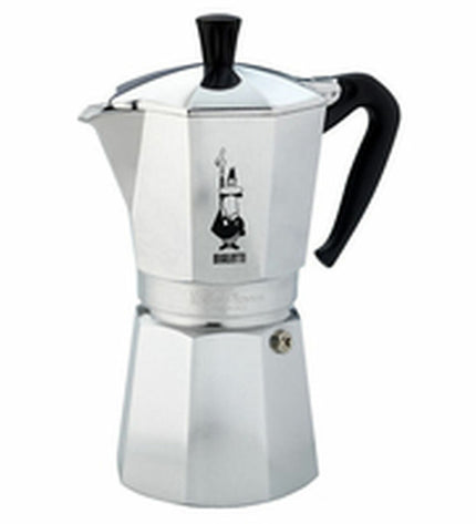Bialetti Italiaanse koffiepot 12 koppen zilverkleurig aluminium, huis en koken koffie en thee, Bialetti merk