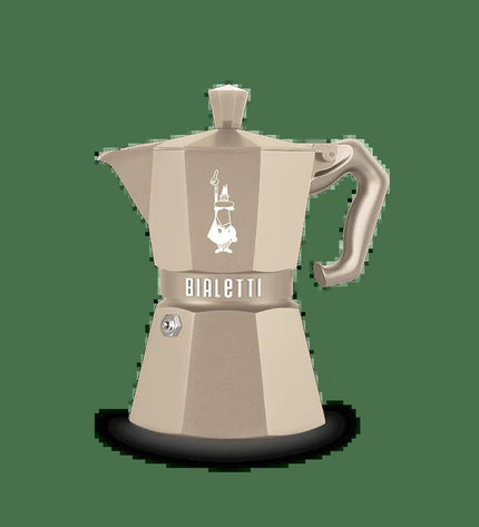 Bialetti Italiaanse koffiepot EXCLUSIVE met 3 kopjes, roestvrijstalen koffiezetter voor huis en koken, koffie en thee.