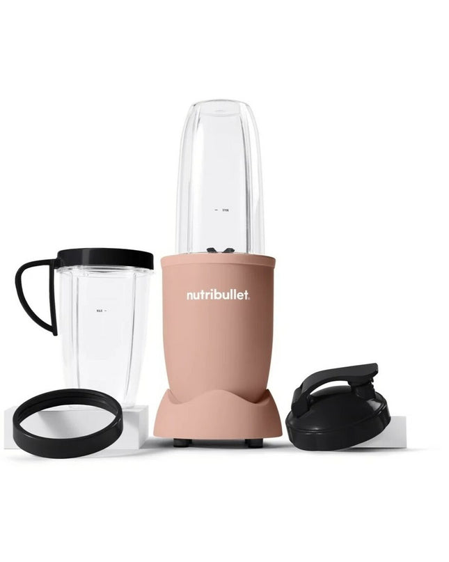 Nutribullet NB907MACL pink 900W mixer with 946ml blending cup, compact electric kitchen appliance for smoothies and drinks