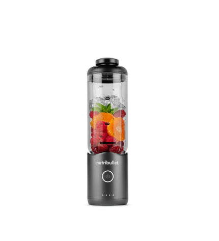 Nutribullet NBP013GM grey 600ml mixer jar for small kitchen appliances, showcasing the blender attachment with lid.