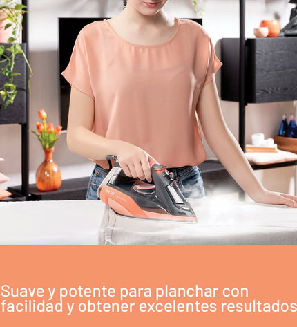 IMETEC GV180 steam iron with 2400W power, featuring a sleek design and ergonomic handle for efficient ironing.