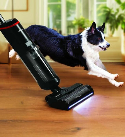 POLTI RollySteam WD40C steam cleaner for home, floor, and window cleaning, with a sleek design and ergonomic handle.