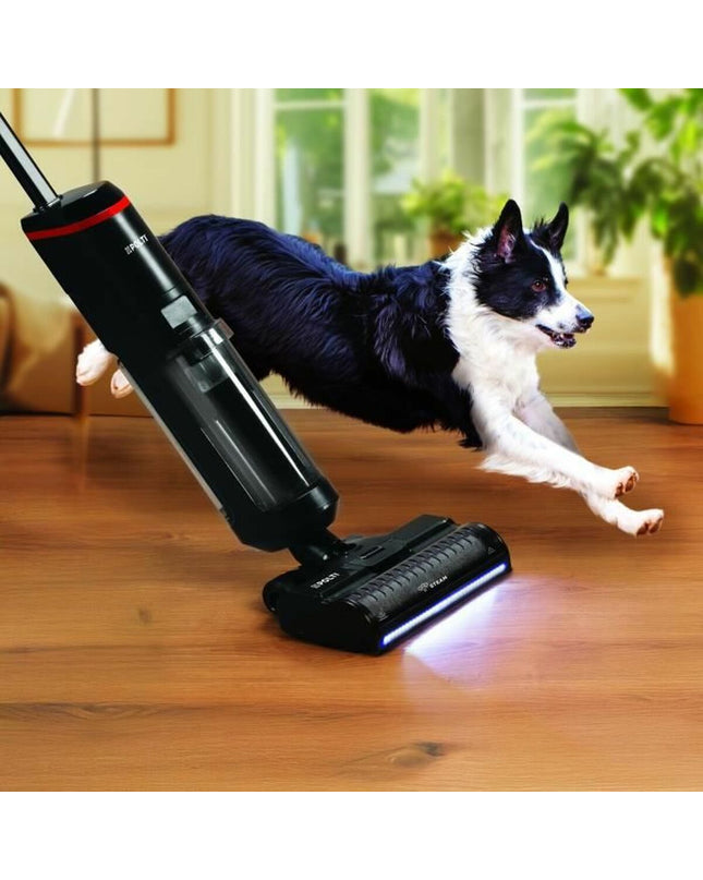POLTI RollySteam WD40C steam cleaner for home, floor, and window cleaning, with a sleek design and ergonomic handle.