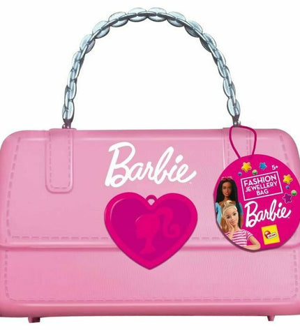 Set of 12 Barbie plastic reistasje bags, 19x12x7 cm, for pretend play and toy accessories, featuring colorful Barbie designs.