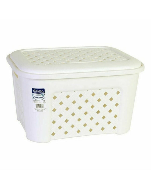 Set of six Tontarelli Arianna Tontarelli laundry baskets, 44 x 35 x 24 cm, for home organization and storage.