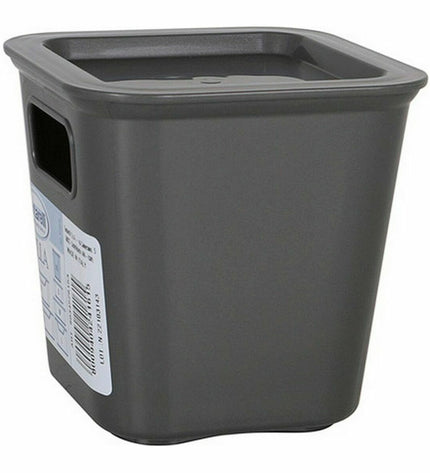 Set of 12 Tontarelli Bella gray storage boxes, 11.4 cm square, ideal for home organization and kitchen storage.