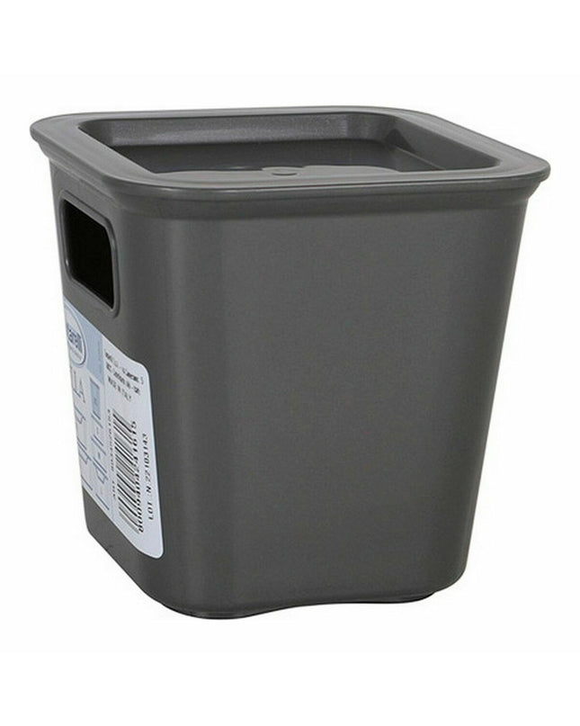 Set of 12 Tontarelli Bella gray storage boxes, 11.4 cm square, ideal for home organization and kitchen storage.