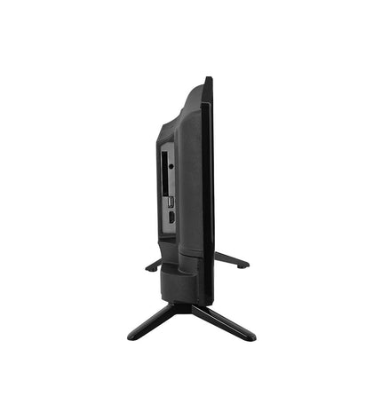 Trevi HD LED 19-inch TV displaying a home entertainment setup with a sleek black frame and screen.