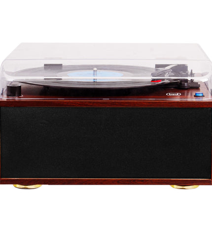 Trevi platenspeler in hout met vintage design, audio- en hifi-apparatuur for vinyl record listening.
