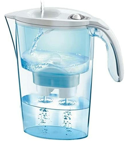 LAICA Stream J31-CC water kettle with filter, transparent white polypropyleen, 2.3L capacity, suitable for home cooking and drinking.