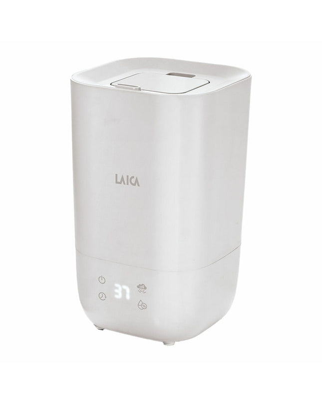 LAICA Ultrasone humidifier and aroma diffuser with LED display, 25W, 3.3L capacity, white portable air humidifier for home use