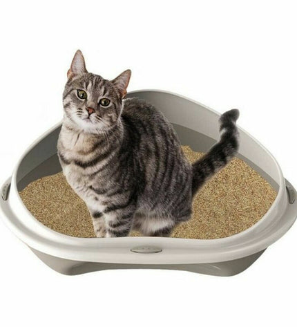 Set of seven Georplast GP10535 cat litter trays in size 50x40x17 cm, made of durable plastic for indoor use.