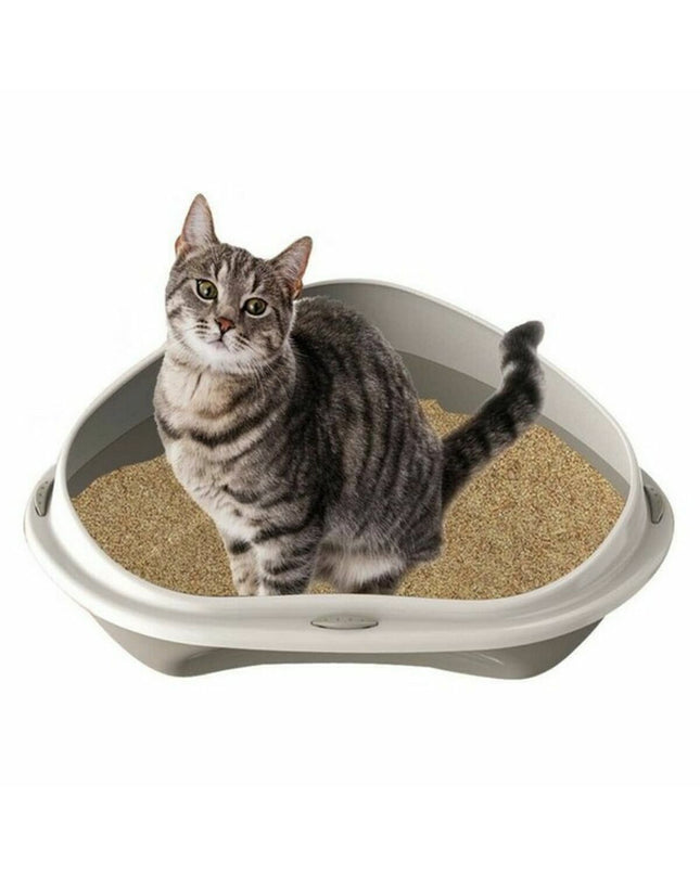 Set of seven Georplast GP10535 cat litter trays in size 50x40x17 cm, made of durable plastic for indoor use.