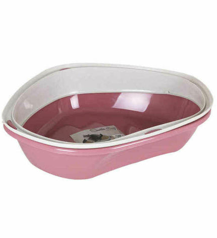 Set of eight Georplast GP10536 cat litter trays in beige, measuring 58x48x20.5 cm, designed for feline use.