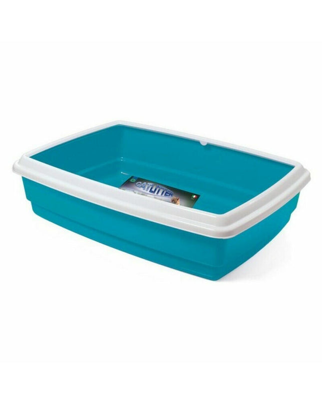 Set of 12 Georplast GP10552 plastic cat litter trays, 54x40x14 cm, suitable for indoor cat litter and pet care.