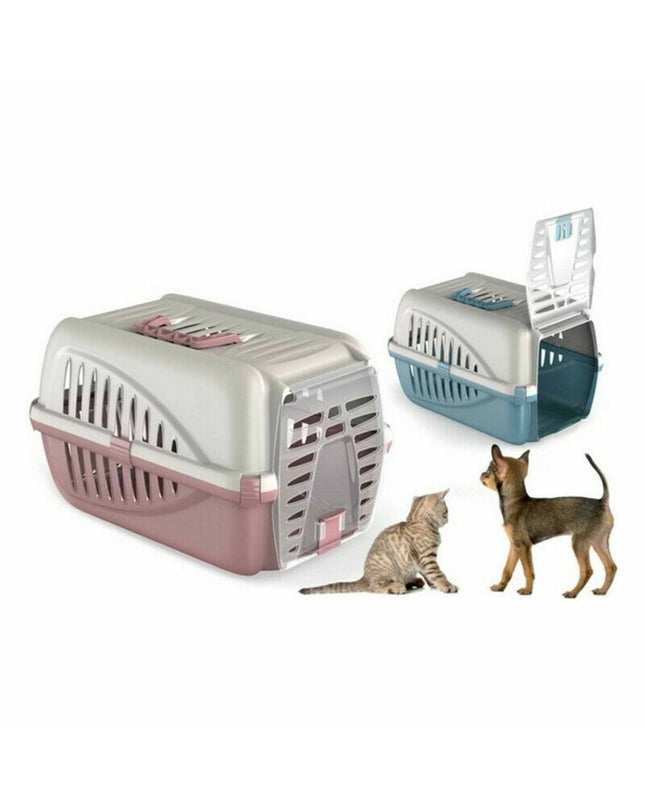 Set of 8 Georplast small animal carrying cages measuring 50x33x31 cm, suitable for transporting small pets.
