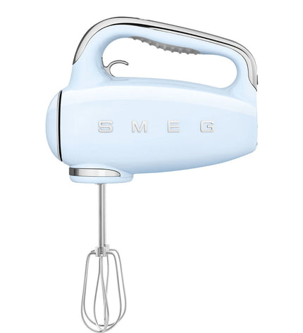 Smeg HMF01PBEU blue 250W blender and dough mixer, compact electric kitchen appliance with modern design